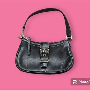 ✮ vintage y2k coach black hampton mini bag ✮